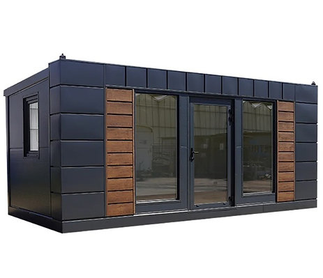 Conteneur 6×3 mètres Stockholm – sanitaires et cuisine intégrés.