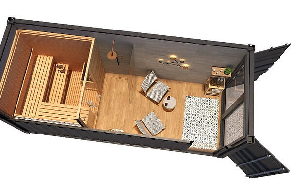 Conteneur Sauna de 15 m² avec espace de repos – clé en main – Image 6